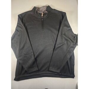 Wrangler Authentics Mens 3XL XXXL Black Quarter Zip Fleece Pullover Big and Tall